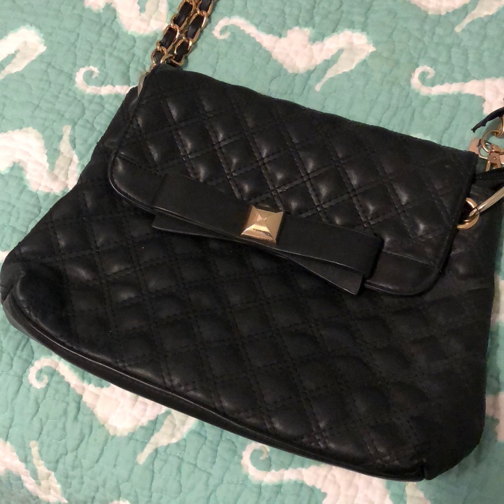 Black handbag with bow !